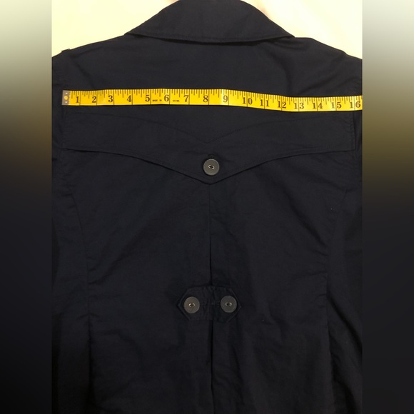 Studio Works navy blue jacket; wonderful button accents at wrists & back, 1X - Picture 11 of 11